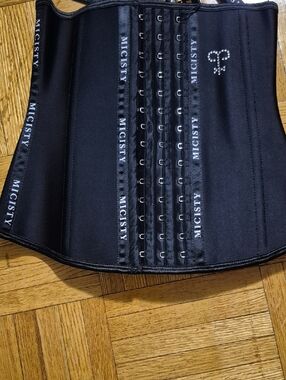 MICISTY Black Waist Trainer Corset with Hook Closure